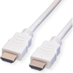 Roline Кабел Roline 11.99. 5702, от HDMI(м) към HDMI(м), 2m, бял, 4K@30Hz (11.99.5702)