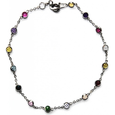 Zlatnictví Zlatíčko zlatý náramek s barevnými kameny 000.00010