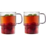 Vialli Design Розови стъклени чаши в комплект 2 бр. за капучино 350 ml Livio - Vialli Design (1821)