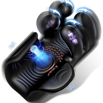 SuperLove Magic Trainer Tapping & Vibrating Masturbator Black