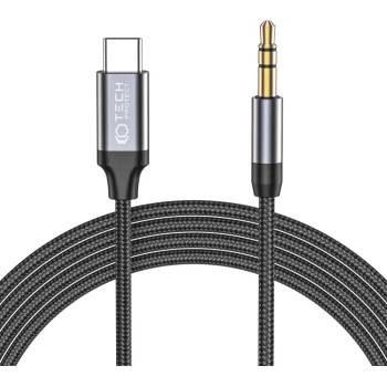 Tech-protect ultraboost type-c to aux mini jack 3.5mm cable 100cm black (9490713929070)