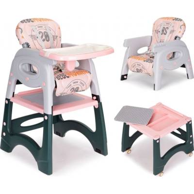 Ecotoys 2v1 šedivo-růžová