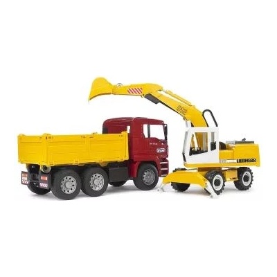 BRUDER Bruder: Товарен автомобил MAN TGA с багер - 35 cm
