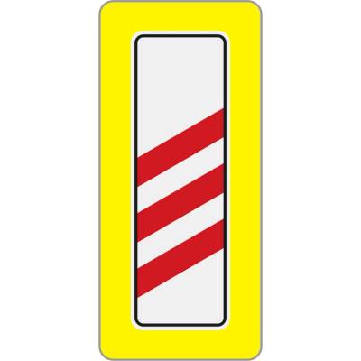 Zvýrazněná dopravní značka A31a Návěstní deska (240 m)