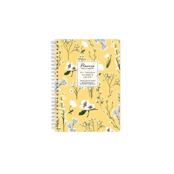 Image 1 of Drasca Скечбук Flowers 120г А5 60л Poppies жълт фон