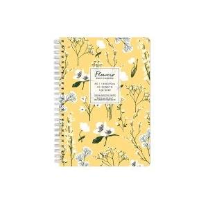 Drasca Скечбук Flowers 120г А5 60л Poppies жълт фон