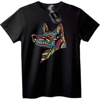 NOONEBRAND Тениска Цветен Племенен Вълк - XS, Black