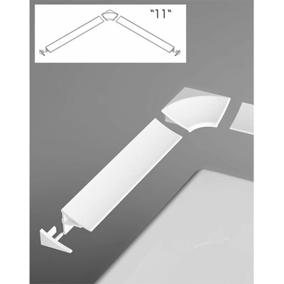 Ravak XB460000001 Sada pro krycí lištu 11 - bílá B460000001 – Hledejceny.cz