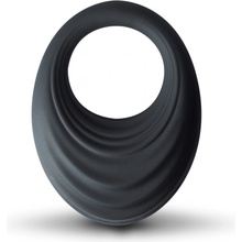 Rocks-Off Spire Vibrating Liquid Silicone Ring Black