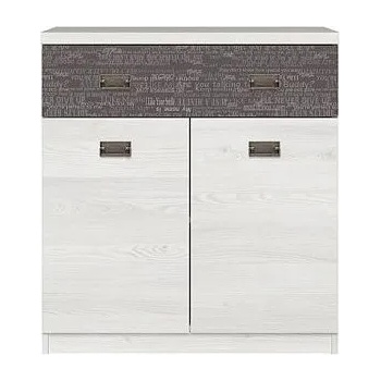 Image 1 of Black Red White Скрин с две врати и едно чекмедже Namur KOM2D1S