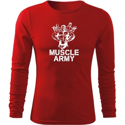 Dragowa Fit-T tričko s dlhým rukávom muscle army team červené