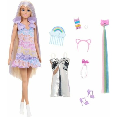 Barbie Parádnica s vlasovými doplnkami a oblečením