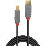 Lindy Кабел Lindy Anthra Line, от USB Type-A 3.0 (м) към USB Type-B 3, 0 (м), 3.0 м, черен (LNY-36743)