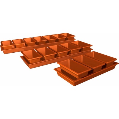 Plastkon Truhlík na bylinky MINIGARDEN 40x20x9 cm sada 4díl.(3+1ks) terakota