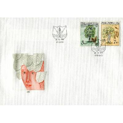Česká pošta (1993) FDC 23 - 25 - Ochrana přírody - Stromy (2)