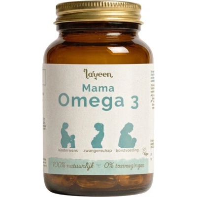 Laveen Mama Omega 3 pre tehotné rastlinné bohaté na DHA 60 ks