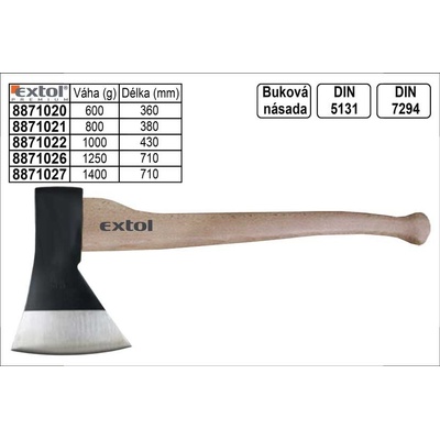 EXTOL PREMIUM 1250g, násada 70 cm