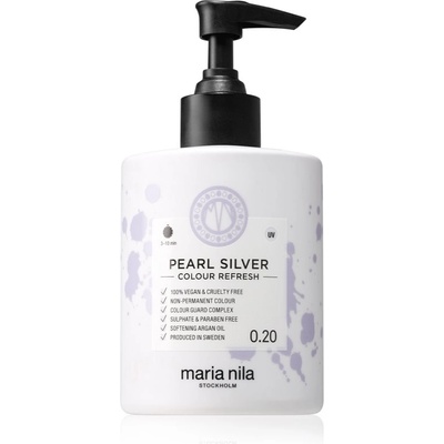 Maria Nila Colour Refresh Pearl Silver нежна подхранваща маска без перманентни цветови пигменти издържа 4 - 10 измивания 0.20 300ml