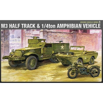 Academy 13408 M3 Halftruck & 1:4t Amph.Vehicle 1:72