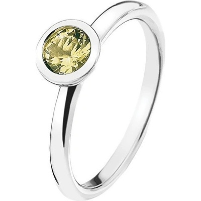 Hot Diamonds strieborný prsteň Emozioni scintilla Peridot Nature ER019