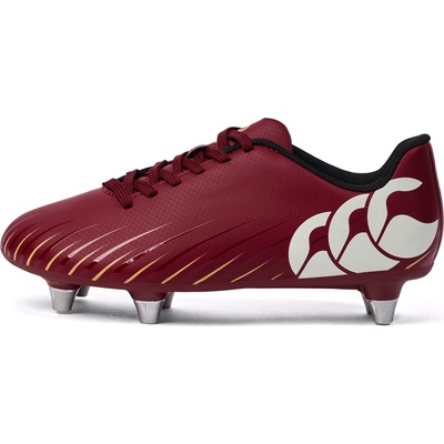 Canterbury Юношески ръгби обувки Canterbury Speed Juniors Soft Ground Rugby Boots - Red Dahlia