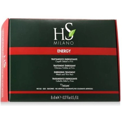 HS MILANO Energy Energising Treatment укрепваща терапия за слаба и тънка коса 8x8 ml унисекс
