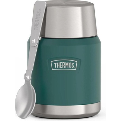 Thermos Icon Термос за храна със сгъваема лъжица, 470 мл, зелен, 2 части (173083)