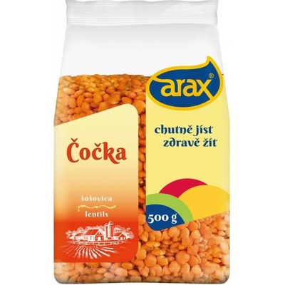 ARAX Čočka červená loupaná celá FOTBAL 0,5 kg