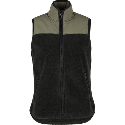 Stoic Дамски поларен елек Stoic Women's MerinoHighPile357 VallsboSt. Vest Fleece vest - Black / Dark Olive - размер 3XL (132-1240-0517)