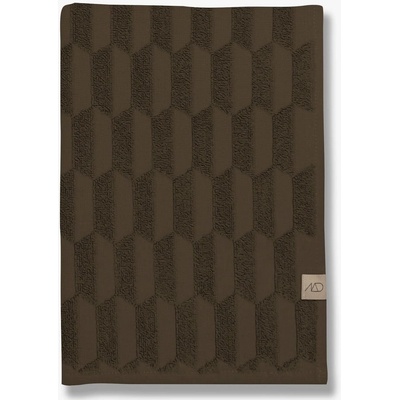 Mette Ditmer bavlněný ručník Geo 50 x 95 cm tmavě hnědý