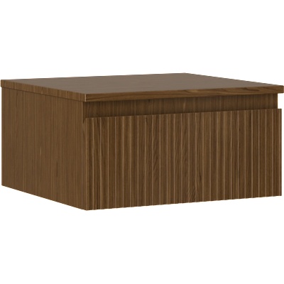 Mexen Rivel шкаф за баня под мивка 50 см с плот, 1 чекмедже, оребрен, орех - 91A20-05023-1-BFC86 (91A20-05023-1-BFC86)