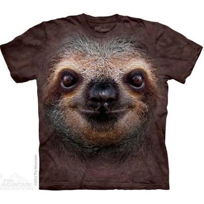 The Mountain batikované triko Sloth Face hnědé