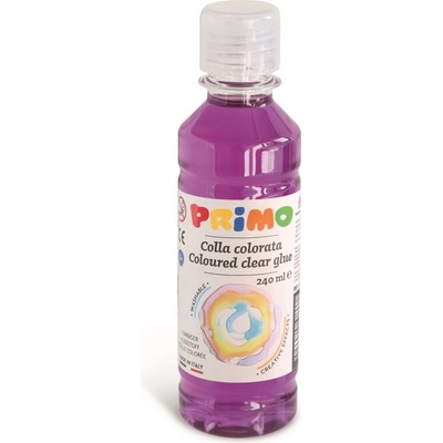 PRIMO Barevné čiré lepidlo na vodní bázi 240 ml fialová