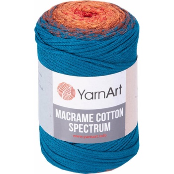 YARNART Macrame Cotton Spectrum 225 m 1317 Orange Blue юта (Macrame Cotton Spectrum 1317)