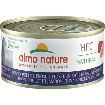 Almo Nature HFC Natural tuniak kuracie a šunka 6 x 70 g