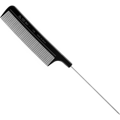 Eurostil Tail Comb Metallic W/Hook tupírovací hrebeň s háčikom 00473
