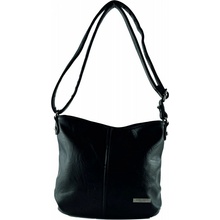 VIOLET dámska crossbody koženková kabelka Čierna