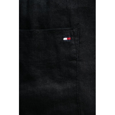 Tommy Hilfiger къс панталон дамски от лен (WW0WW49637)