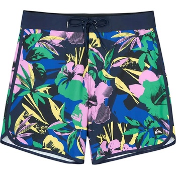 Quiksilver Бански гащета Quiksilver Surfsilk Scallop 18´´ swimming shorts - Blue (Dark Navy Interact Floral)