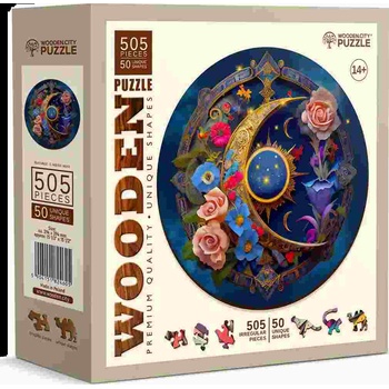 Wooden City - Puzzle Flower Moon - 500 piese