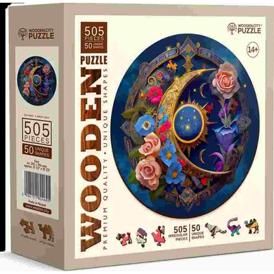 Wooden City - Puzzle Flower Moon - 500 piese