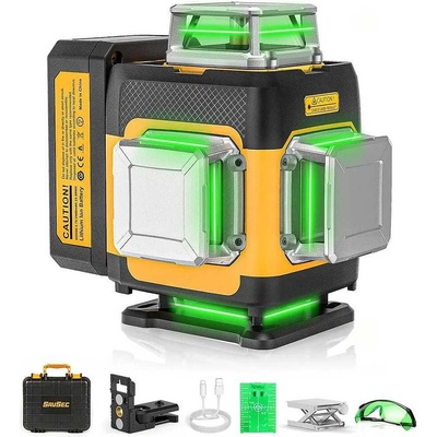 Huepar Нивелир лазерен SavSec SZ04CG, 4D, 3.7V, 2x5.4Ah, 30/60 м, зелен лъч, 16 линии (RV11435)