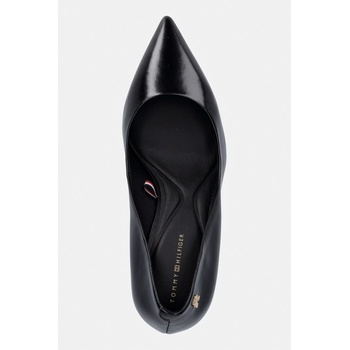 Tommy Hilfiger обувки с ток от кожа ESSENTIAL POINTED PUMP (FW0FW09362)