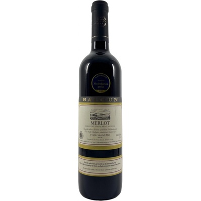 Baloun Merlot výběr z hroznů 2021 12% 0,75 l (čistá fľaša)