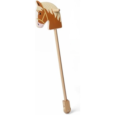 Dřevěný koník na tyči Bigjigs Toys – Zboží Dáma