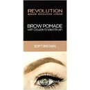Makeup Revolution London Brow Pomade With Double Ended Brush očné linky Soft Brown 2,5 g