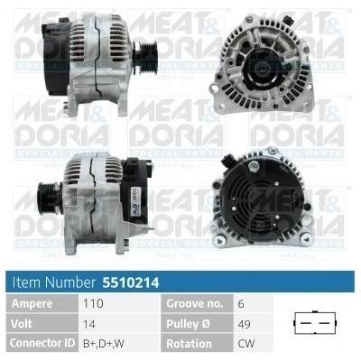 Alternátor MEAT & DORIA 5510214