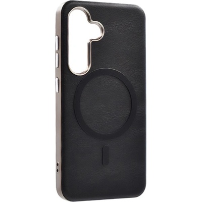 Gigapack Samsung S25 FE GIGAPACK Силиконов капак за телефон с ефект на еко кожа, Premium, BLACK GP-172504 (GP-172504)