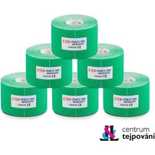 Kira Sports Tape kinezio tejp 6 ks zelená 5cm x 5m