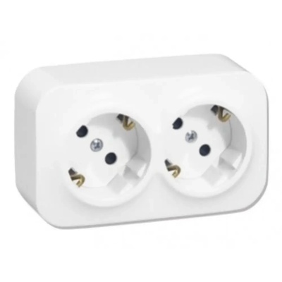 Legrand КОНТАКТ ДВОЕН ШУКО 2Р+Е 16А forix БЯЛ